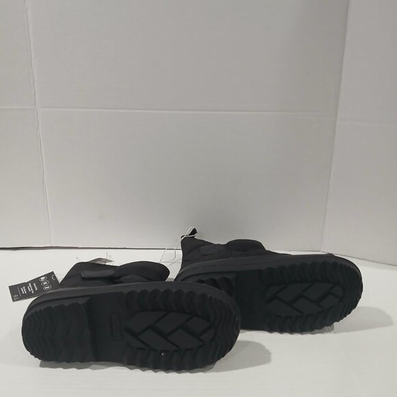 The Children s Place Black Snow Winter Boots Size 3 youth Kids Faux Fur Lining. - Picture 10 of 14